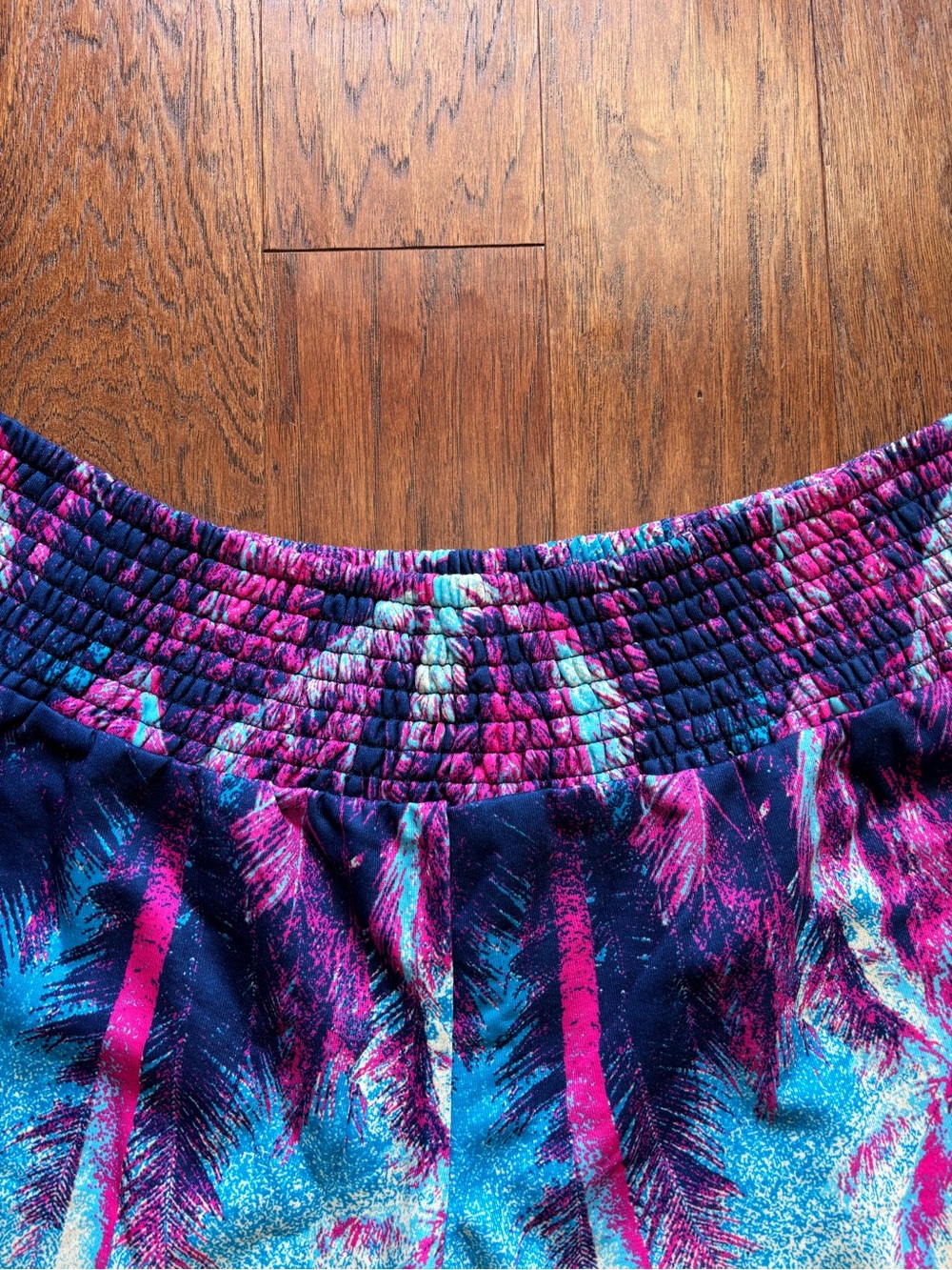 Torrid Tropical Palm Print Shorts Blue Pink | Size 3X | Plus Size - Picture 5 of 10
